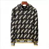 fendi sweat-shirts de designer luxe  ff find hoodie or noir